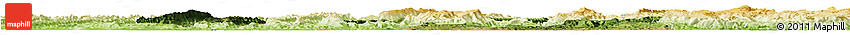 Satellite Horizon Map of Ba Xian, physical outside