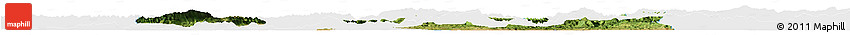 Satellite Horizon Map of Ba Xian, single color outside