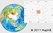Physical Location Map of Ba Xian, highlighted country