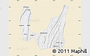 Classic Style Map of Ba Xian, single color outside
