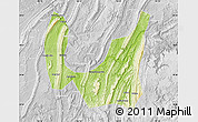 Physical Map of Ba Xian, lighten, desaturated
