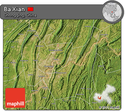 Satellite Map of Ba Xian