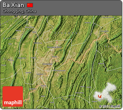 Satellite Map of Ba Xian