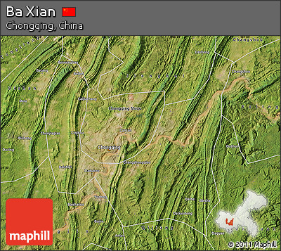 Satellite Map of Ba Xian