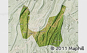 Satellite Map of Ba Xian, lighten