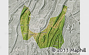 Satellite Map of Ba Xian, lighten, semi-desaturated