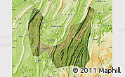 Satellite Map of Ba Xian, physical outside