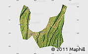 Satellite Map of Ba Xian, single color outside
