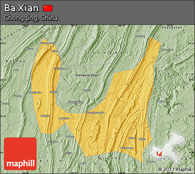 Savanna Style Map of Ba Xian