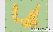 Savanna Style Map of Ba Xian, single color outside