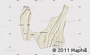 Shaded Relief Map of Ba Xian, cropped outside