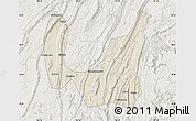 Shaded Relief Map of Ba Xian, lighten