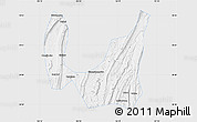 Silver Style Map of Ba Xian, single color outside