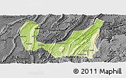 Physical Panoramic Map of Ba Xian, darken, desaturated