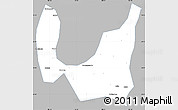 Gray Simple Map of Ba Xian, single color outside