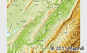 Physical Map of Fengdu