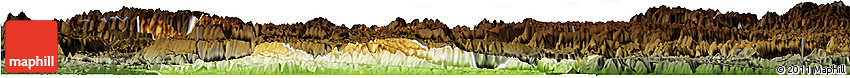 Physical Horizon Map of Fengjie, darken