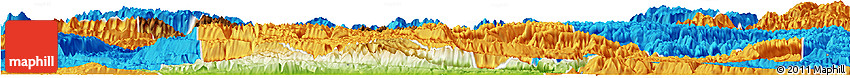 Physical Horizon Map of Fengjie, political outside