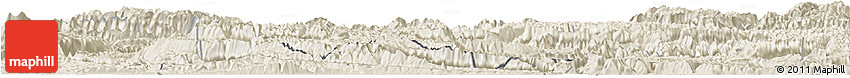 Shaded Relief Horizon Map of Fengjie