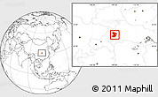 Blank Location Map of Fengjie