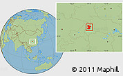 Savanna Style Location Map of Fengjie