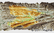 Physical Panoramic Map of Fengjie, semi-desaturated