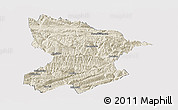 Shaded Relief Panoramic Map of Fengjie, cropped outside