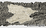 Shaded Relief Panoramic Map of Fengjie, darken