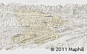 Shaded Relief Panoramic Map of Fengjie, lighten