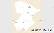 Classic Style Simple Map of Fengjie, single color outside