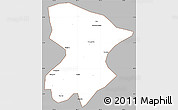 Gray Simple Map of Fengjie, cropped outside