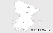 Silver Style Simple Map of Fengjie, cropped outside