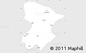 Silver Style Simple Map of Fengjie, single color outside