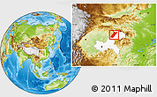 Physical Location Map of Kai Xian, highlighted parent region