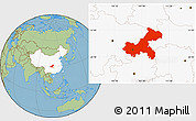 Savanna Style Location Map of Chongqing, highlighted country