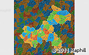 Political Map of Chongqing, darken