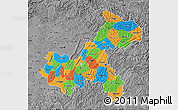 Political Map of Chongqing, desaturated