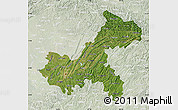 Satellite Map of Chongqing, lighten