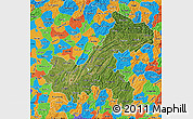 Satellite Map of Chongqing, political outside