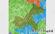 Satellite Map of Chongqing, political shades outside