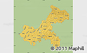 Savanna Style Map of Chongqing, single color outside