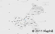 Silver Style Map of Chongqing, single color outside