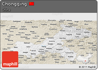 Classic Style Panoramic Map of Chongqing