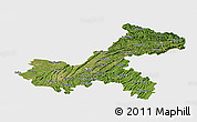 Satellite Panoramic Map of Chongqing, single color outside