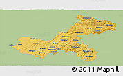 Savanna Style Panoramic Map of Chongqing, single color outside