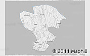 Gray 3D Map of Qijiang, single color outside