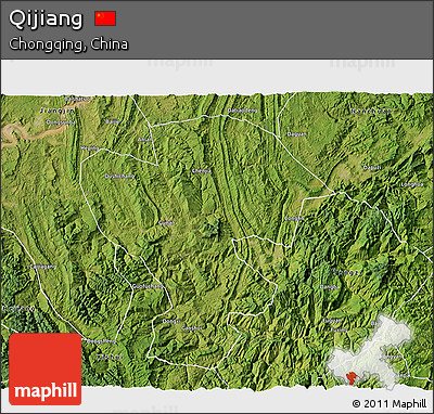 Satellite 3D Map of Qijiang