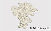Shaded Relief 3D Map of Qijiang, cropped outside