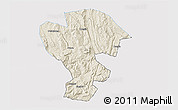 Shaded Relief 3D Map of Qijiang, single color outside