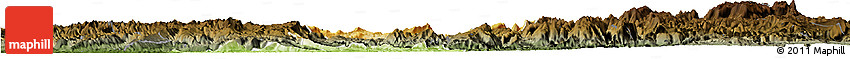 Physical Horizon Map of Qijiang, darken